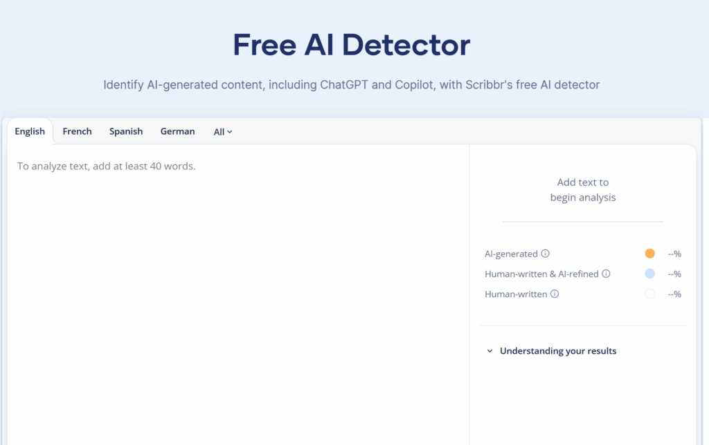 scribbr ai detection