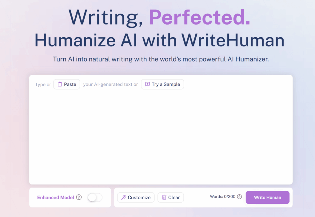 writehuman homepage