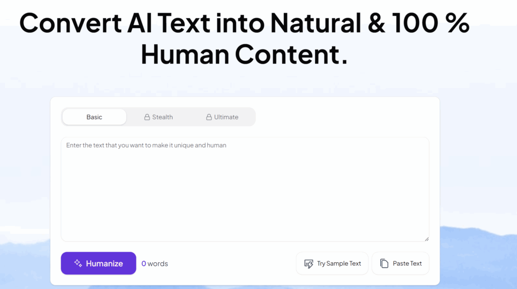 humanizetext homepage
